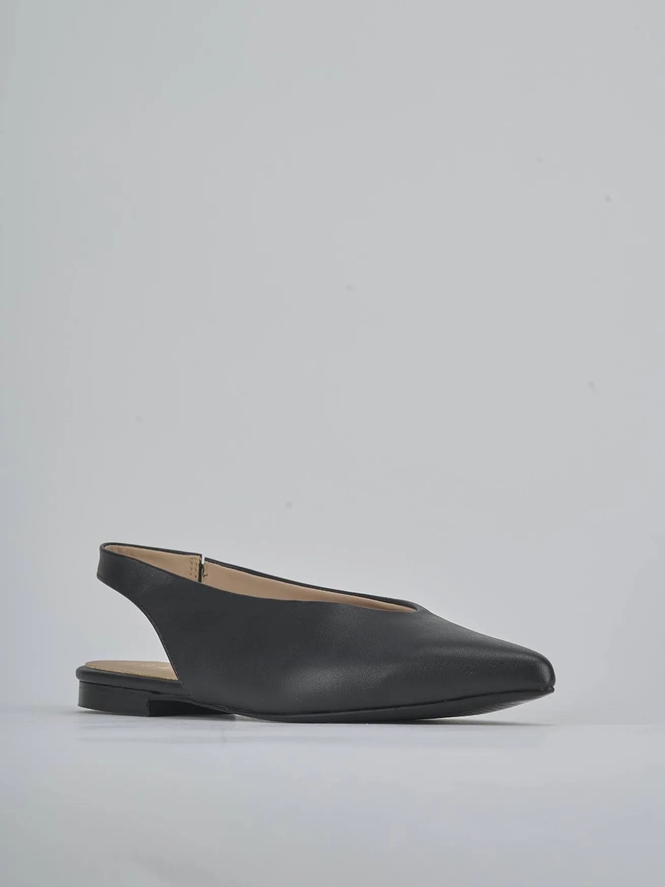 Ballerine tacco 1cm pelle nero