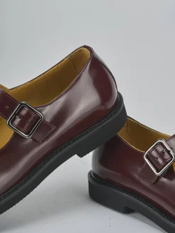 Ballerine tacco 3cm pelle bordo'