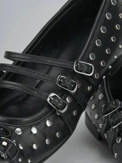 Ballerine tacco 1cm pelle nero