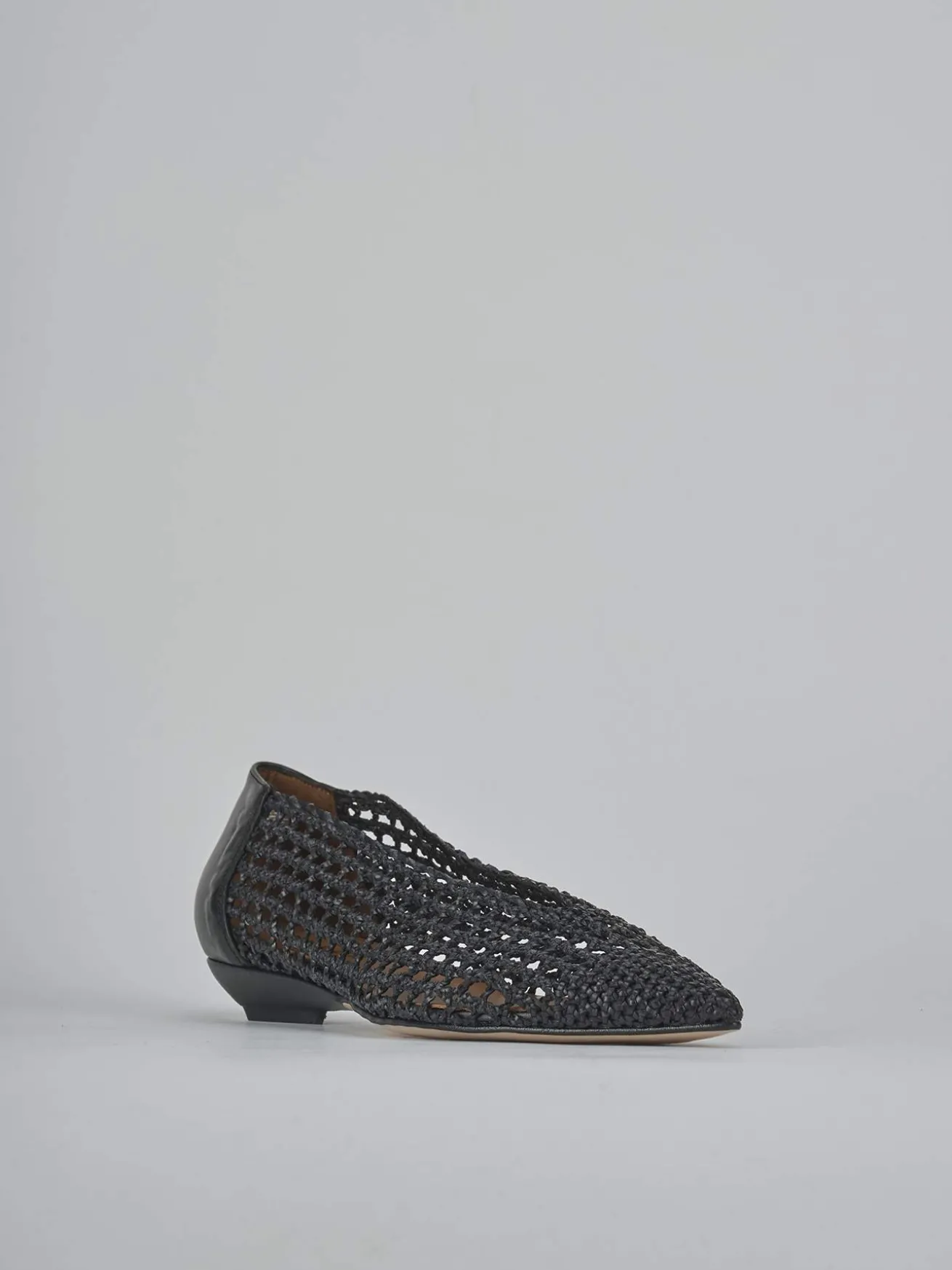 Ballerine tacco 1cm pelle nero