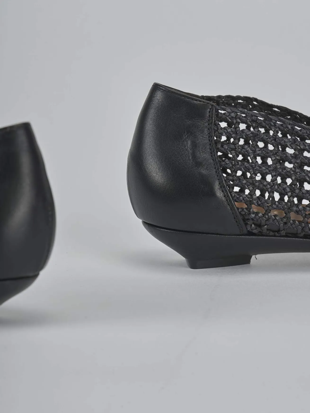 Ballerine tacco 1cm pelle nero