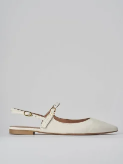 Ballerine tacco 1cm pelle bianco