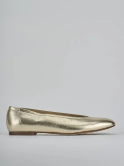 Ballerine tacco 1cm pelle oro