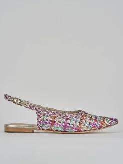 Ballerine tacco 6cm pelle multicolor