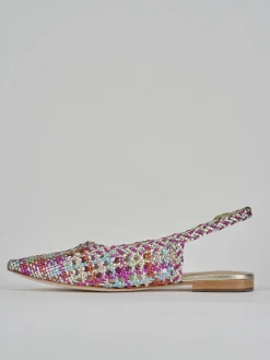 Ballerine tacco 6cm pelle multicolor