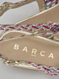 Ballerine tacco 6cm pelle multicolor