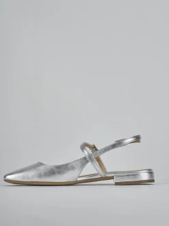 Ballerine tacco 1cm pelle argento