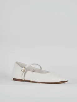 Ballerine tacco 1cm pelle bianco