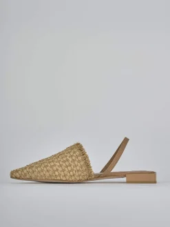 Ballerine tacco 1cm pelle marrone