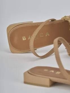 Ballerine tacco 1cm pelle marrone