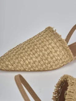 Ballerine tacco 1cm pelle marrone