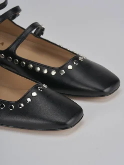 Ballerine tacco 1cm pelle nero