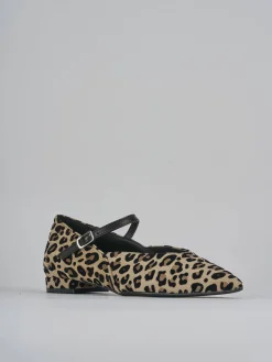 Ballerine tacco 2cm pelle multicolor