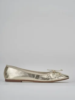 Ballerine tacco 1cm pelle oro