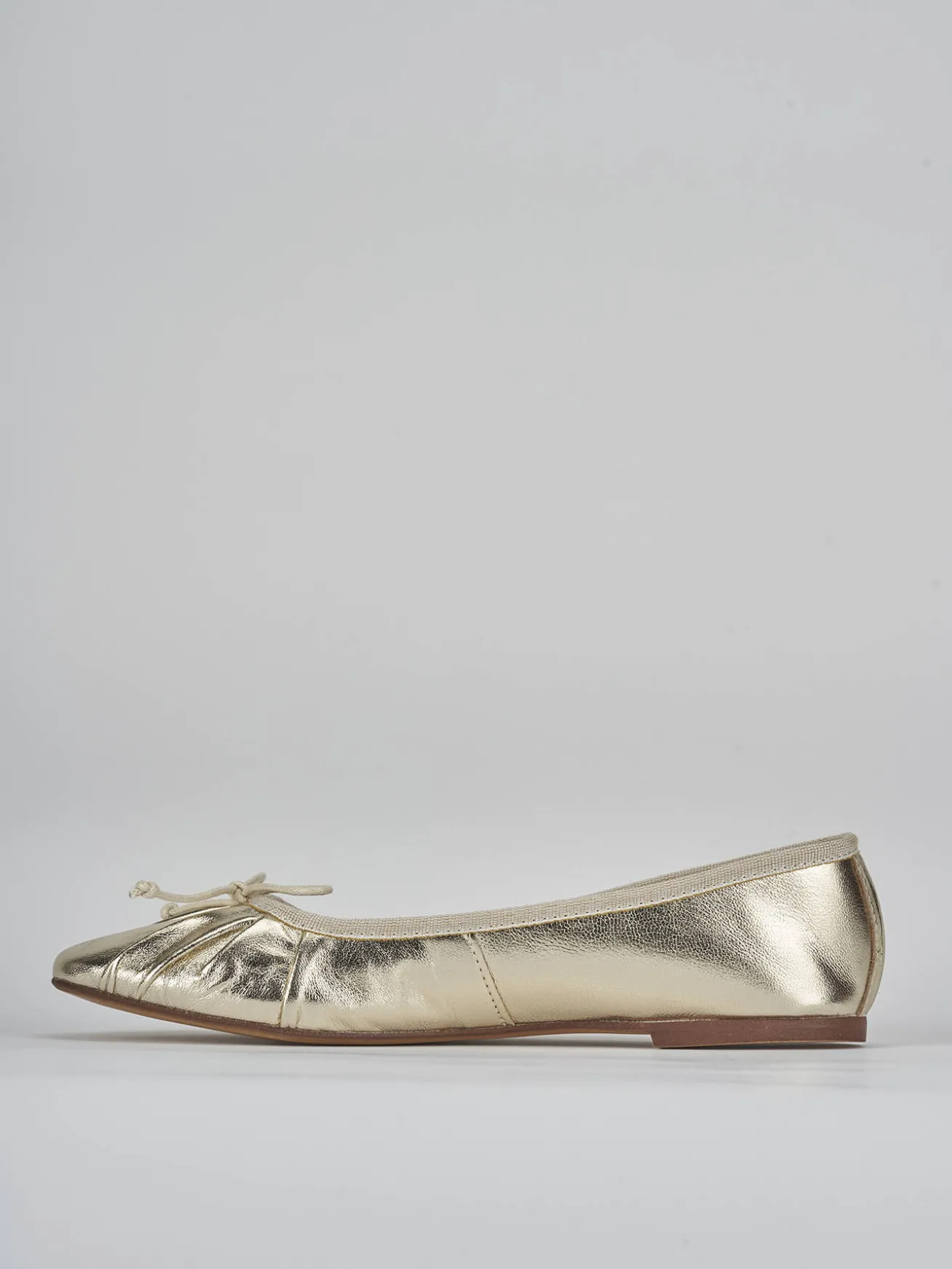 Ballerine tacco 1cm pelle oro