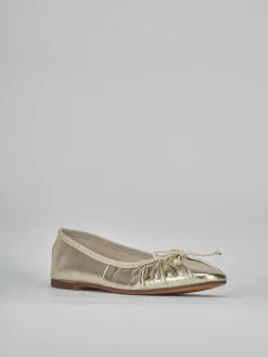 Ballerine tacco 1cm pelle oro