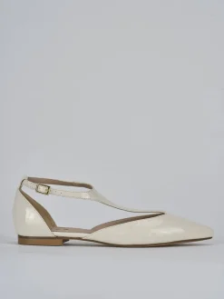 Ballerine tacco 1cm pelle bianco