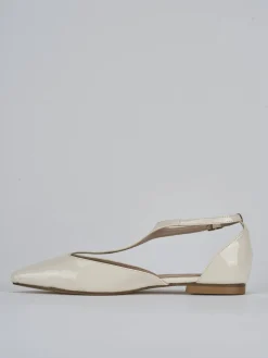 Ballerine tacco 1cm pelle bianco