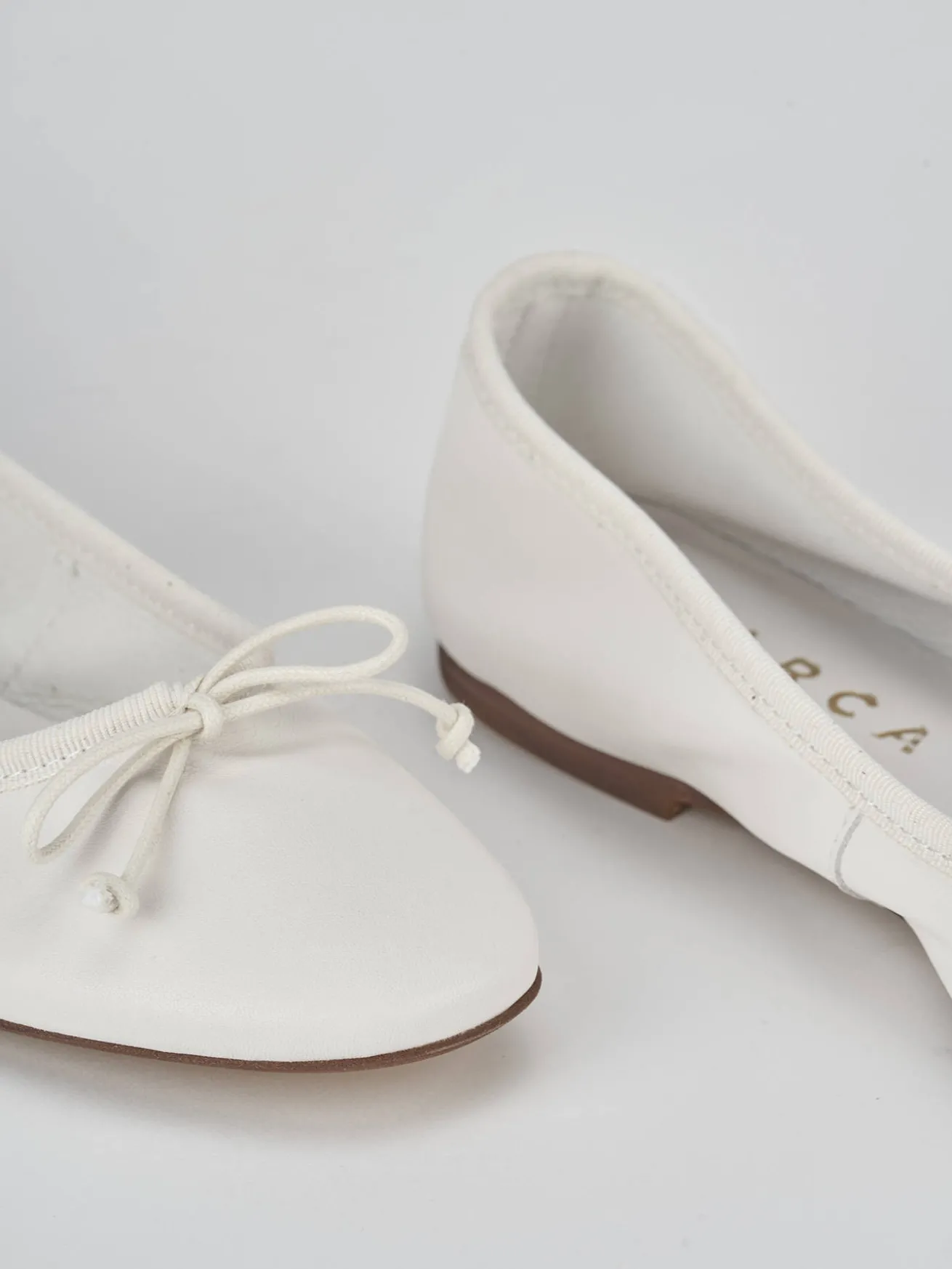 Ballerine tacco 1cm pelle bianco