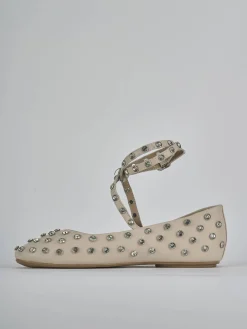 Ballerine tacco 1cm pelle beige