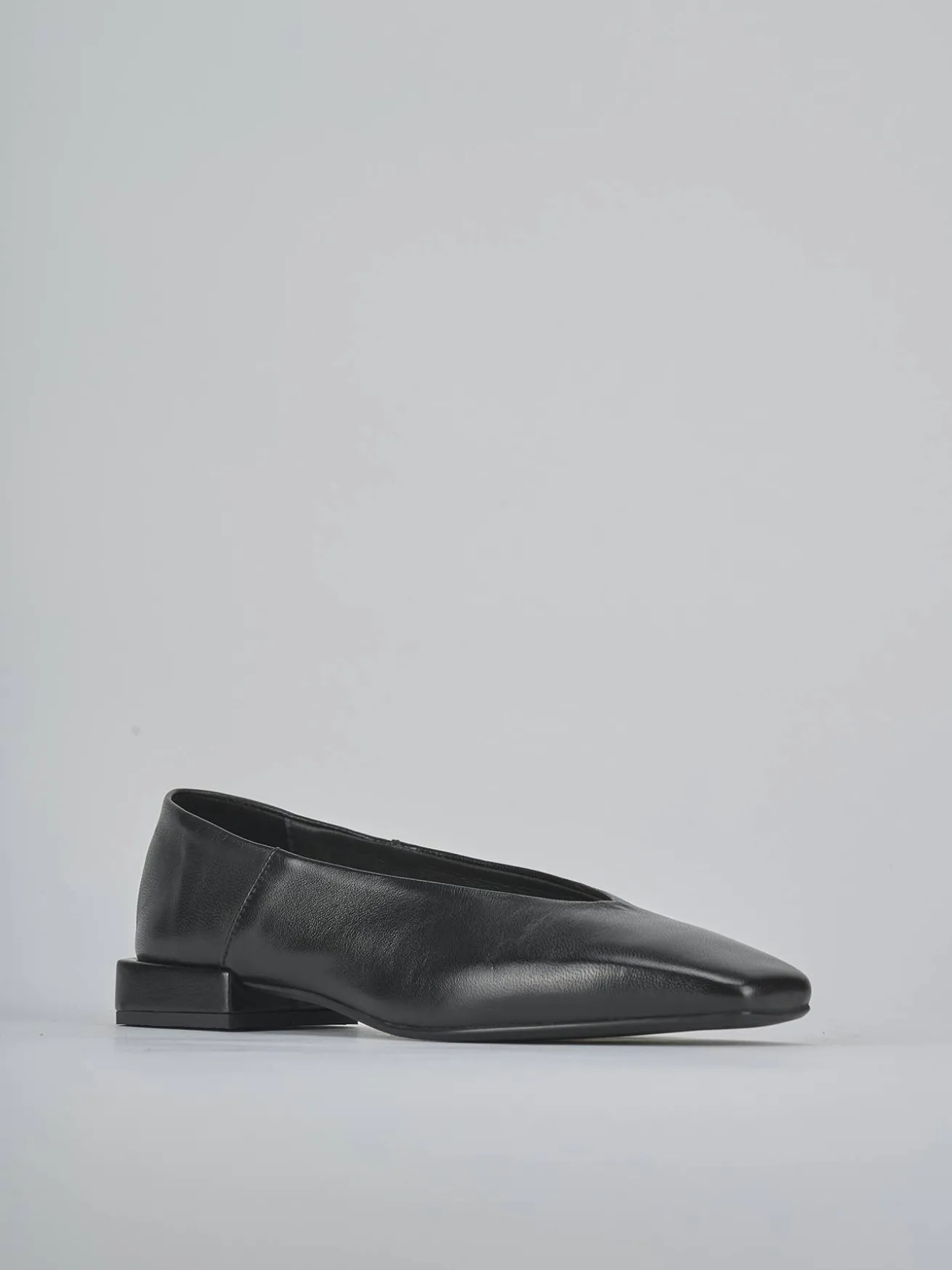 Ballerine tacco 2cm pelle nero
