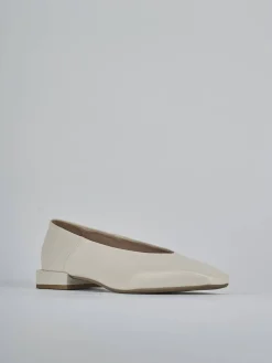 Ballerine tacco 2cm pelle beige