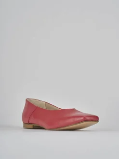 Ballerine tacco 1cm pelle rosso