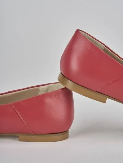 Ballerine tacco 1cm pelle rosso