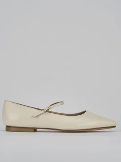 Ballerine tacco 1cm pelle bianco