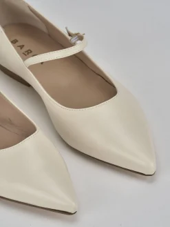 Ballerine tacco 1cm pelle bianco