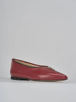 Ballerine tacco 1cm pelle rosso