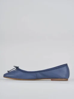 Ballerine tacco 1cm pelle blu