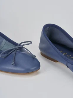Ballerine tacco 1cm pelle blu