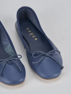 Ballerine tacco 1cm pelle blu