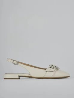 Ballerine tacco 1cm pelle bianco