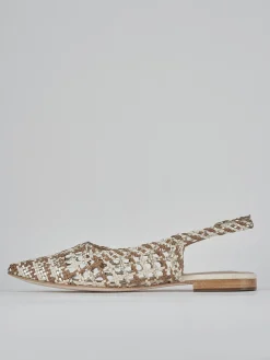 Ballerine tacco 1cm pelle beige