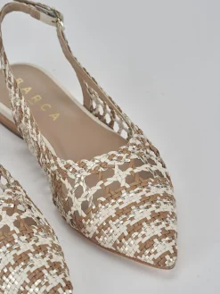 Ballerine tacco 1cm pelle beige