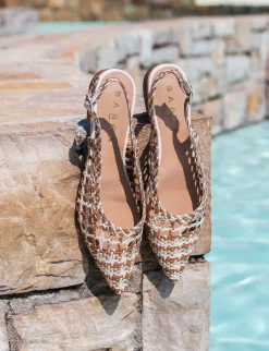 Ballerine tacco 1cm pelle beige