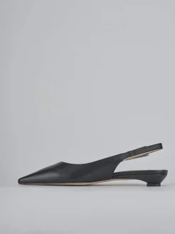 Ballerine tacco 2cm pelle nero