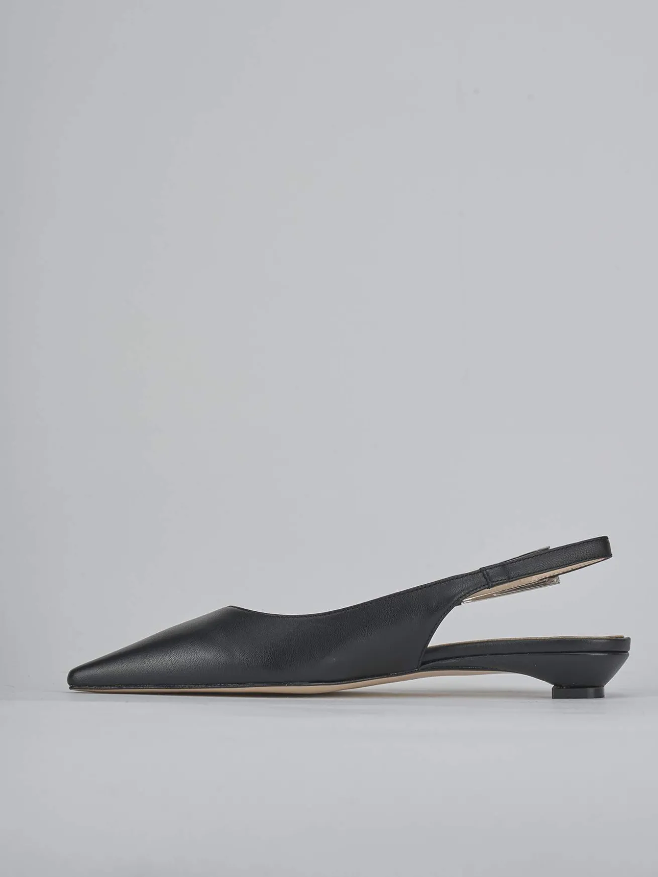Ballerine tacco 2cm pelle nero