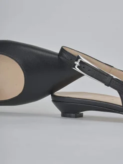 Ballerine tacco 2cm pelle nero