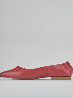 Ballerine tacco 1cm pelle rosso