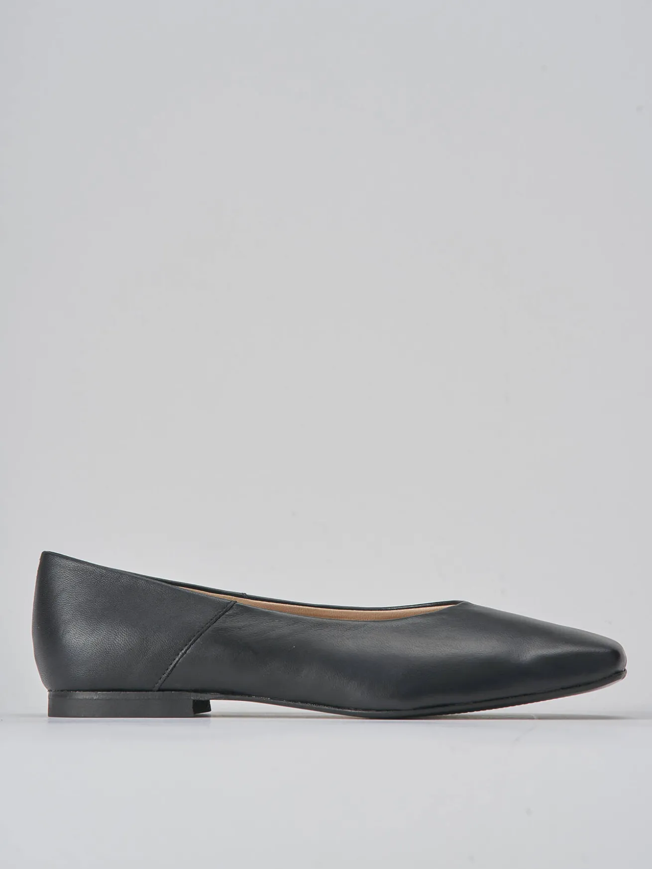 Ballerine tacco 1cm pelle nero