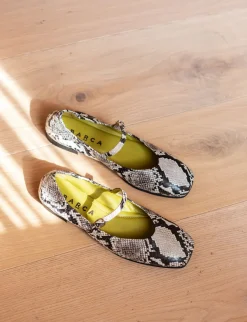 Ballerine tacco 1cm pelle beige