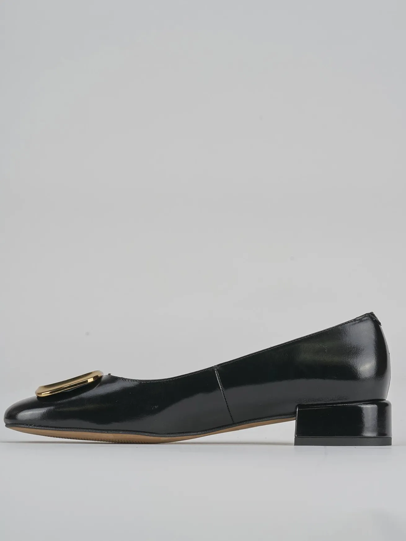 Ballerine tacco 2cm pelle nero