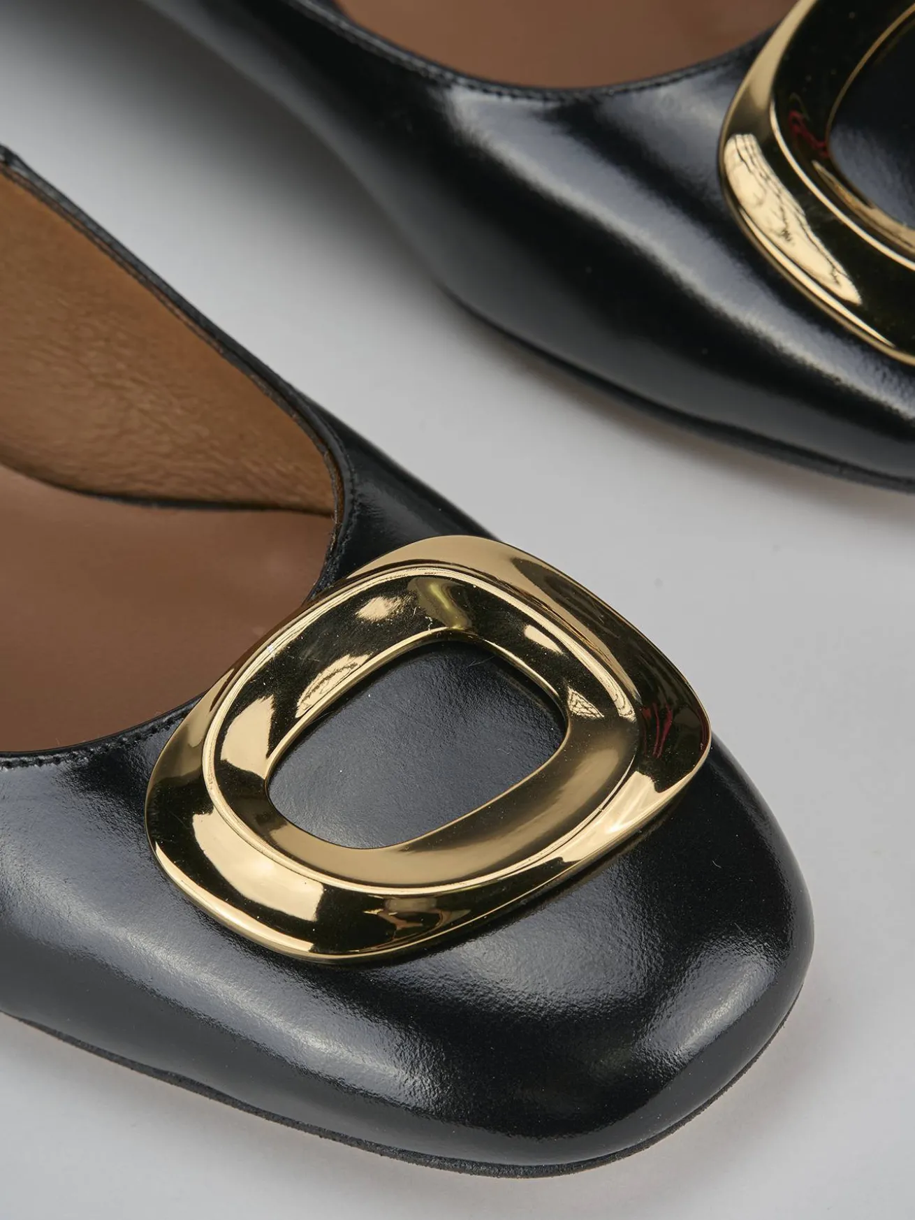 Ballerine tacco 2cm pelle nero