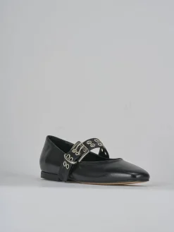 Ballerine tacco 1cm pelle nero