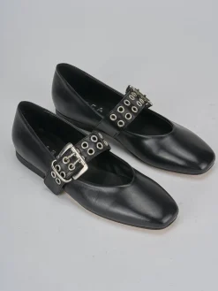 Ballerine tacco 1cm pelle nero