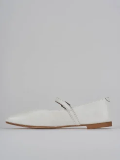 Ballerine tacco 1cm pelle bianco