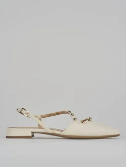 Ballerine tacco 1cm pelle bianco